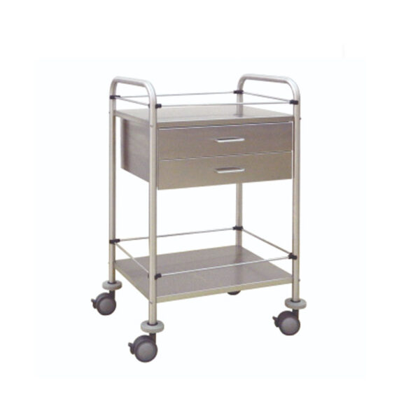 Instrument/Medicine Trolley 2 Shelves/2 Drawers