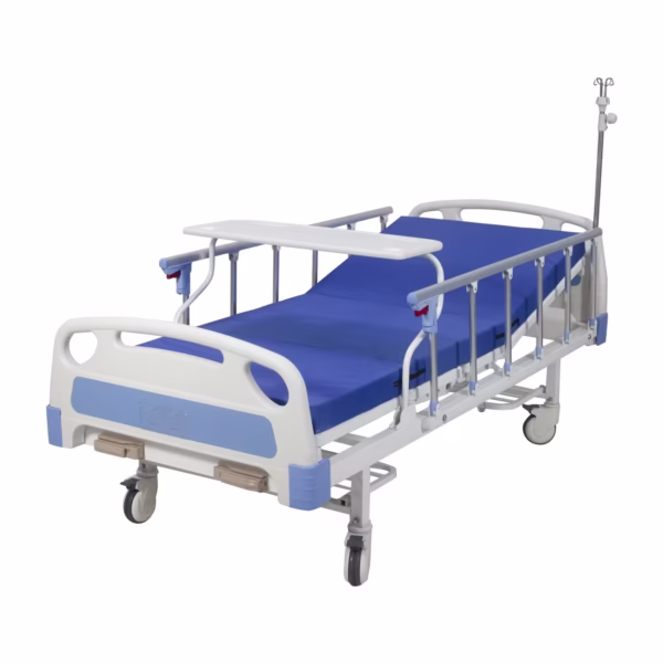 Two Crank ABS Hospital Bed with Overhead Table
