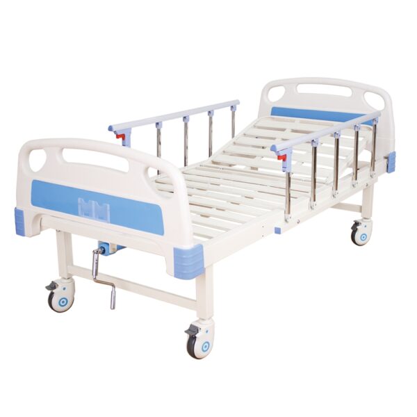 Single Crank Manual Hospital Bed with Castors