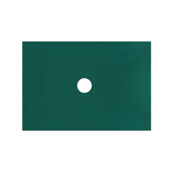 Green Towel with Hole (Surgical Drape with Fenestration)