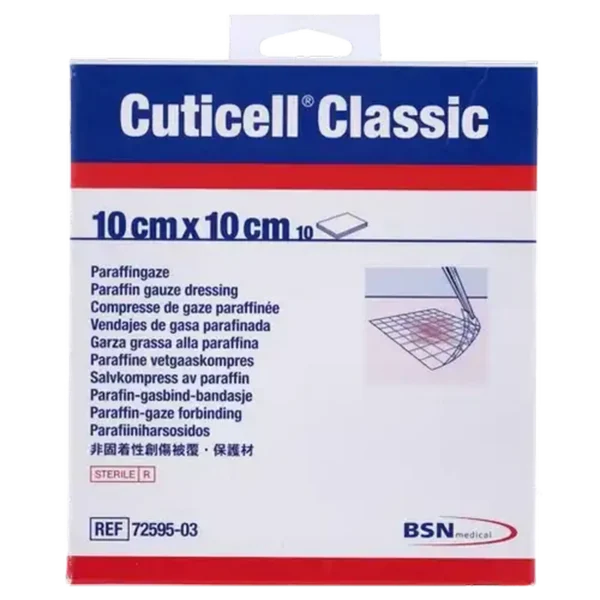 Paraffin Gauze 10 × 10 cm — Description (Pack of 10)