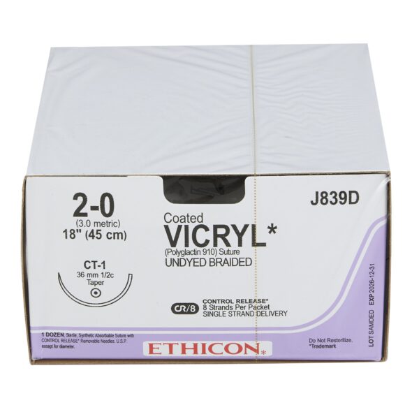 Polyglycolic Acid (Vicryl 2/0 – RB & RC)